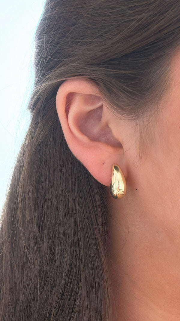 Tear Drop Earrings - Sterling Silver Gold Plated