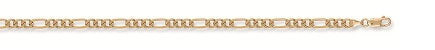 Figaro Anklet - 9ct Yellow Gold