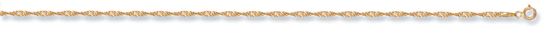 Singapore Anklet - 9ct Yellow Gold