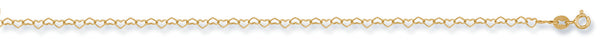 Heart Anklet - 9ct Yellow Gold