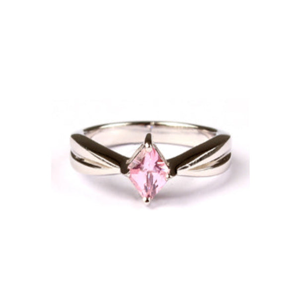Kids Pink Cz Ring - Sterling Silver