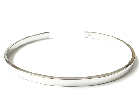 3.55mm Plain Bangle - Sterling Silver