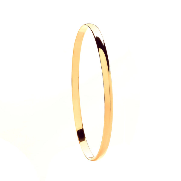 Plain D-shape Ladies Bangle -4mm