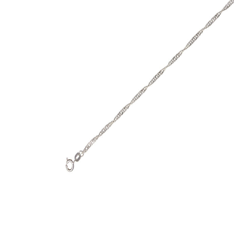 16" Twisted Curb Chain - Sterling Silver