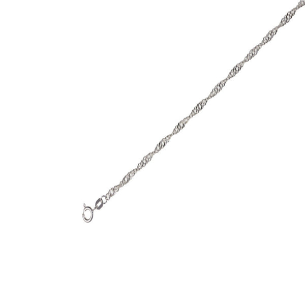 18" Twisted Curb Chain - Sterling Silver
