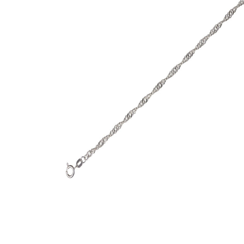 18" Twisted Curb Chain - Sterling Silver