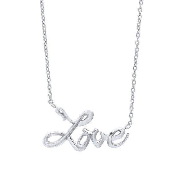 Silver 'Love' 17" Necklace Anyone would be proud to be gifted this beautiful little love necklace. Ideal as a lovers' gift or any special occasion.&nbsp; Valentines