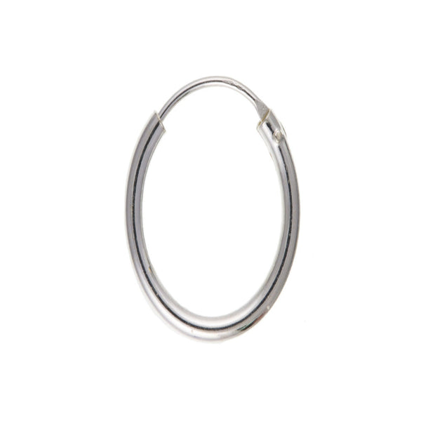 Silver Gents 16mm Hoop Earring