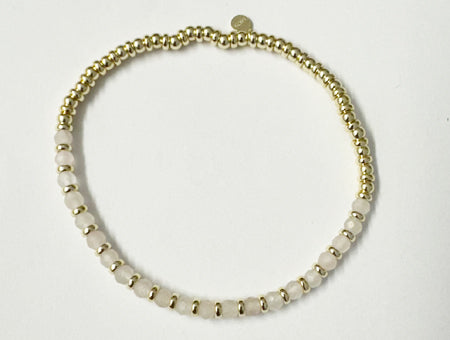 Gold Plated Elasticated Bracelet - Sterling Silver Gold Plated