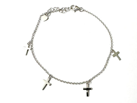 Cross Bracelet  - Sterling Silver/Gold Plated