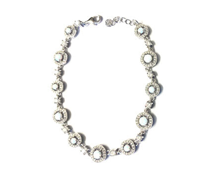 Round Stones CZ Bracelet - Sterling Silver
