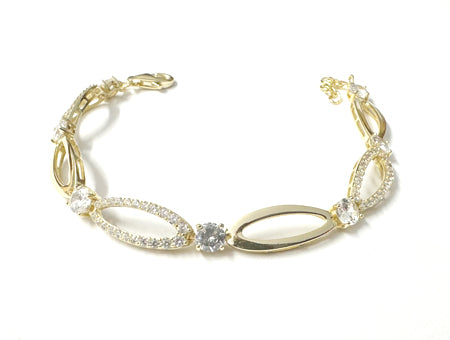 CZ Loop Bracelet - Sterling Silver
