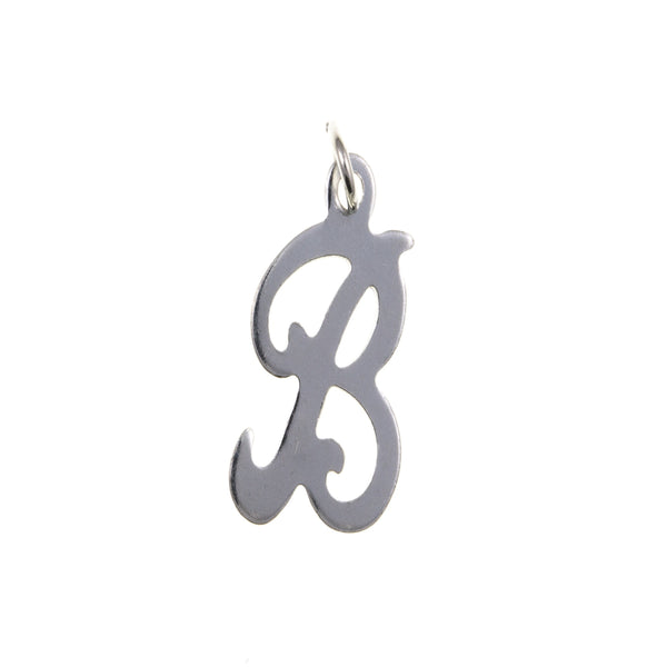 Script Initial Pendant - Sterling Silver B