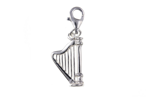 Harp Charm - Sterling Silver