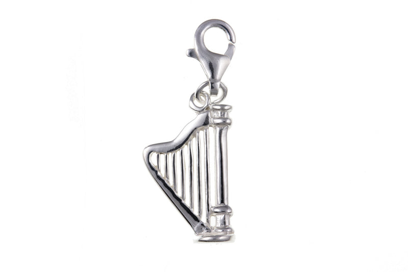 Harp Charm - Sterling Silver
