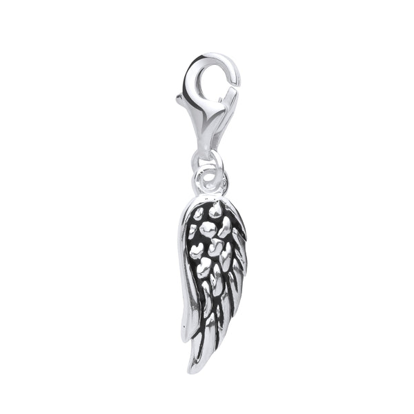 Angel Wing Charm  - Sterling Silver