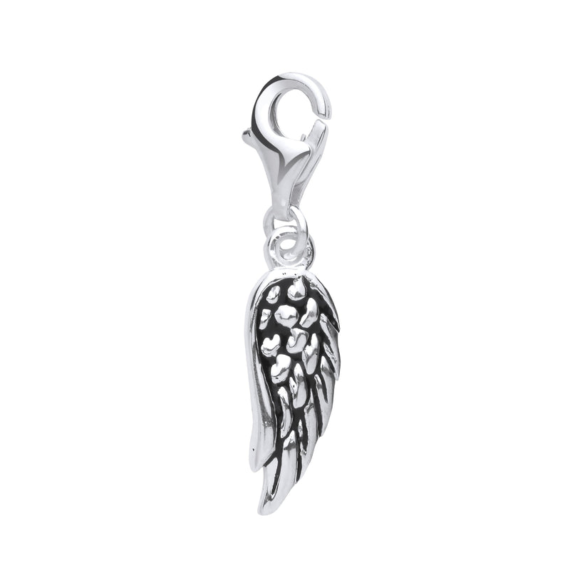 Angel Wing Charm  - Sterling Silver
