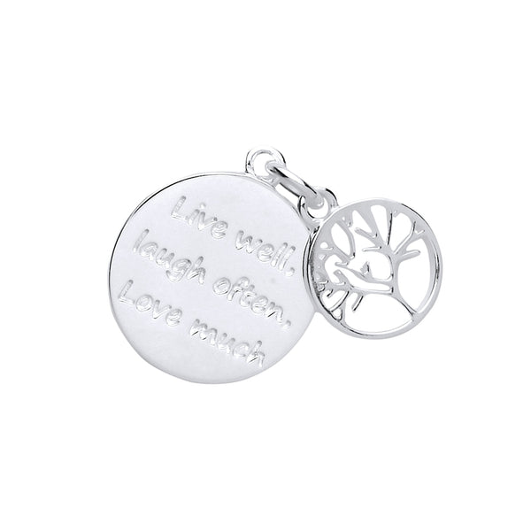 Tree Of Life Message Pendant - Sterling Silver
