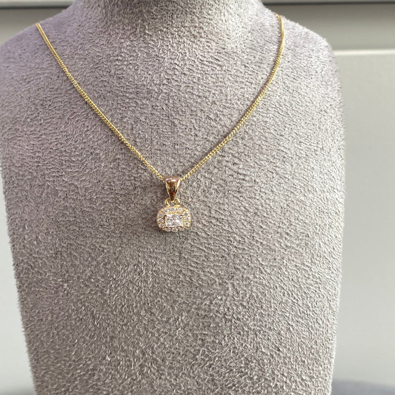 Pave Set Pendant - Sterling Silver