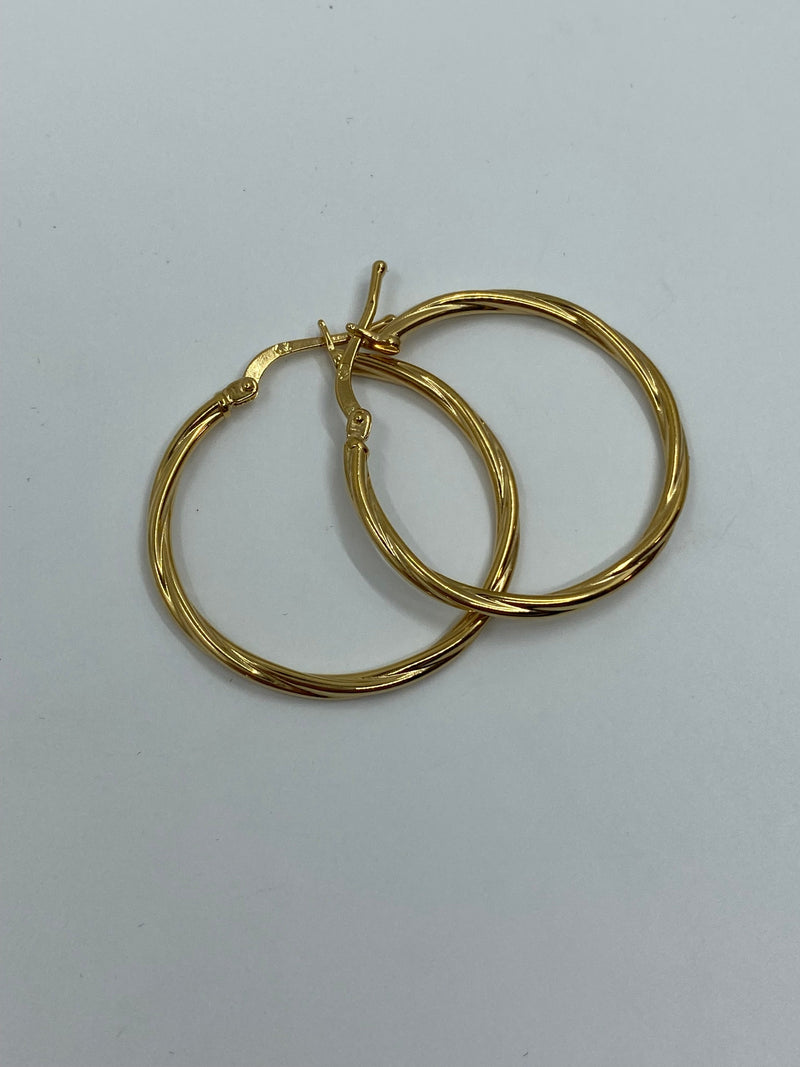 Twist Hoop Earrings - Gold filled