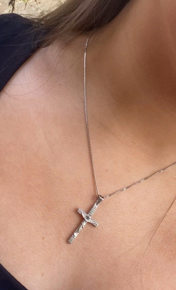 CX Crucifix Necklace - Sterling Silver