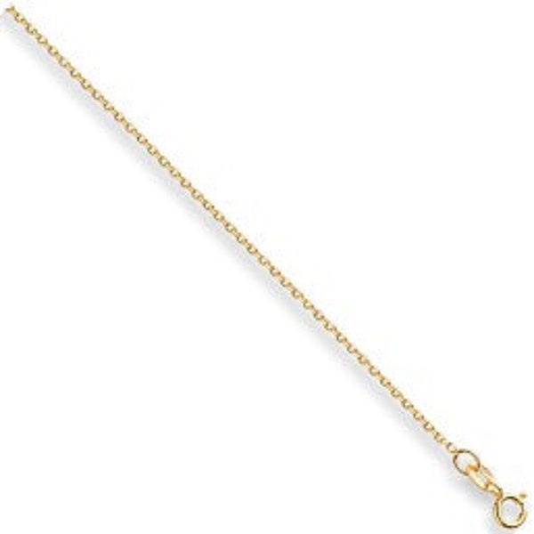 1.2mm Diamond Cut Trace Chain - 9ct Yellow Gold