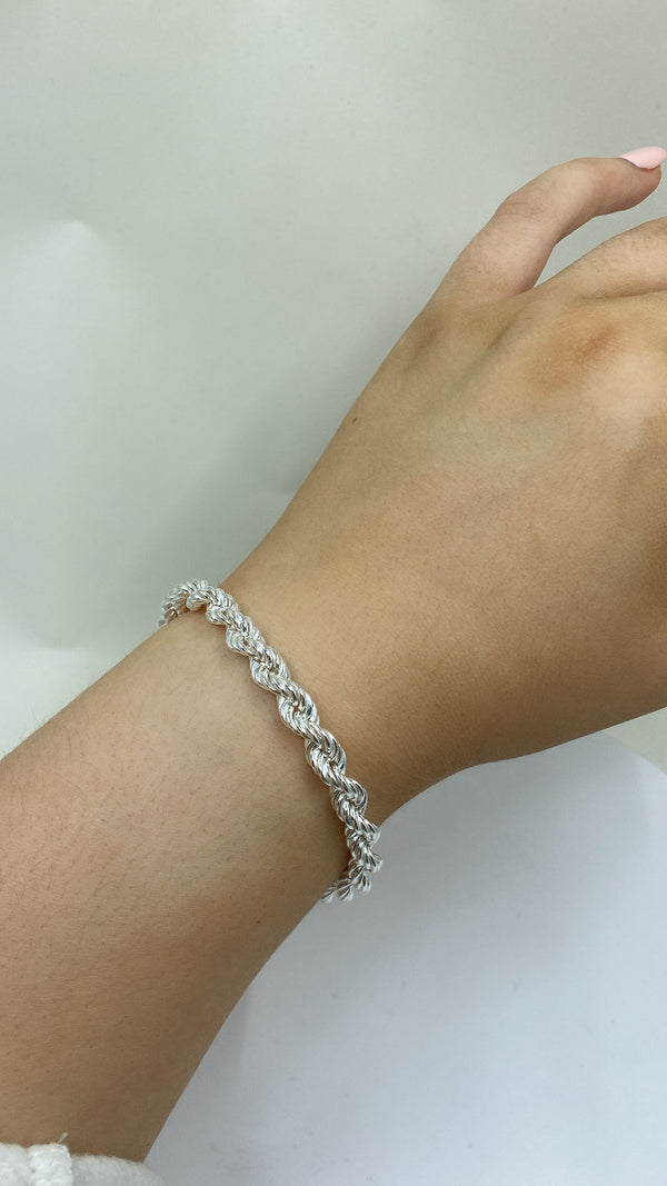 Rope Bracelet 20cm - Sterling Silver