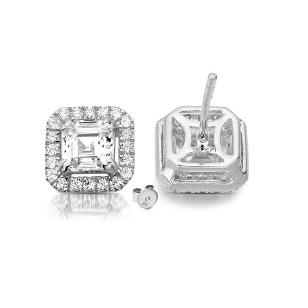 9ct White Gold Earrings