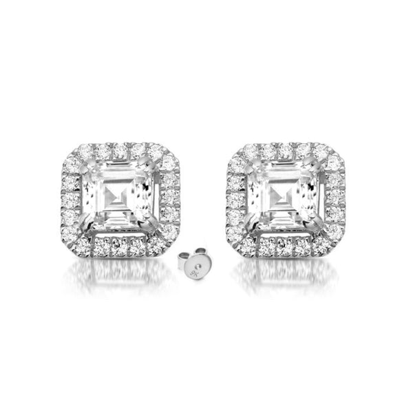 9ct White Gold Earrings