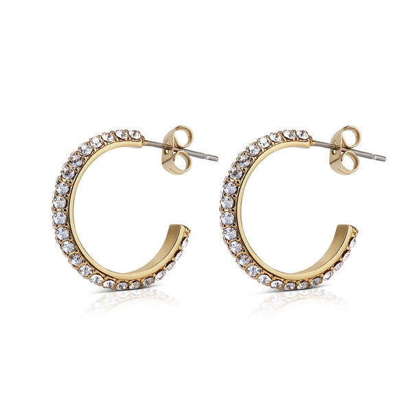 Hoop Earrings with Golden Honey Stones - Newbridge Silverware