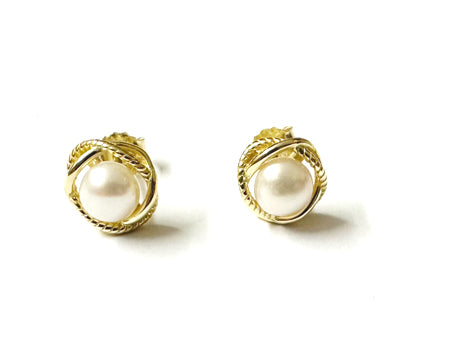 Pearl Stud Earrings - Sterling Silver/Gold Plated