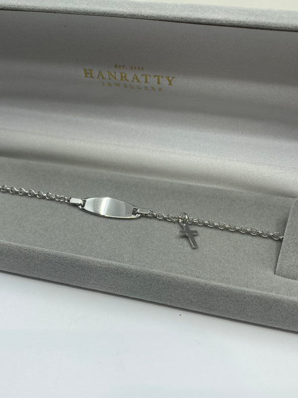 Kids Cross Charm Bracelet - Sterling Silver