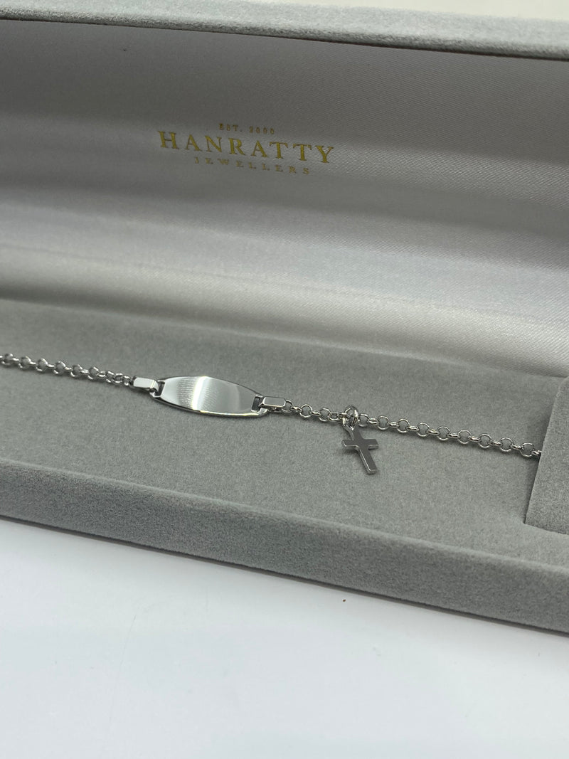 Kids Cross Charm Bracelet - Sterling Silver