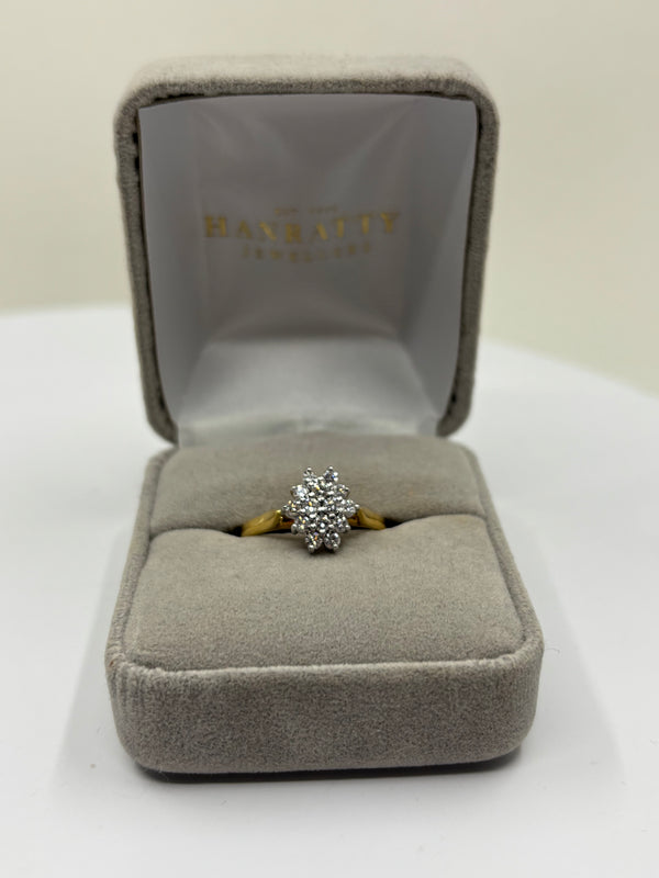 Diamond Cluster Ring - 18ct Gold