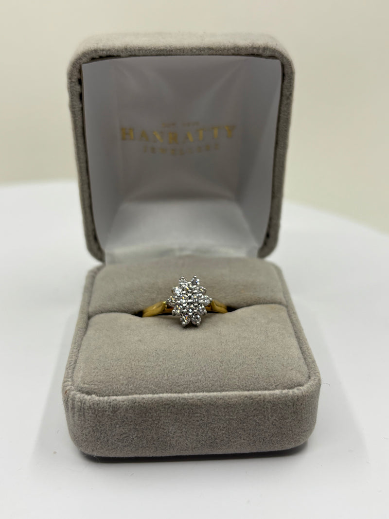 Diamond Cluster Ring - 18ct Gold