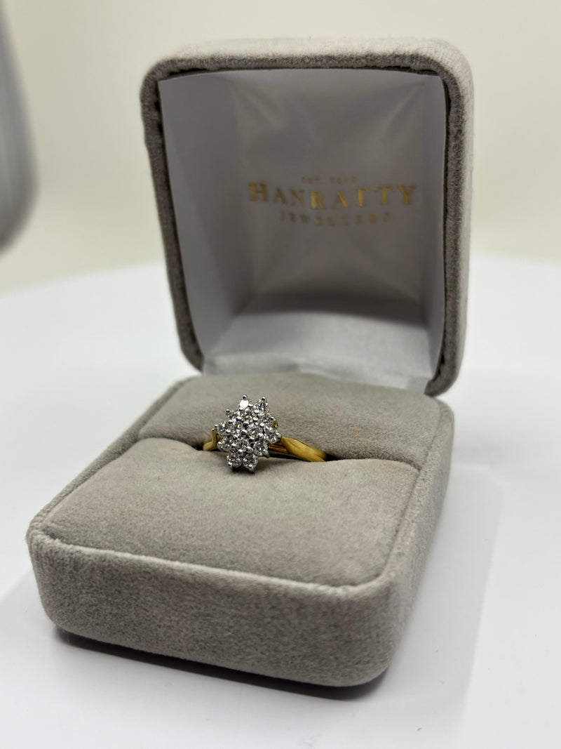 Diamond Cluster Ring - 18ct Gold