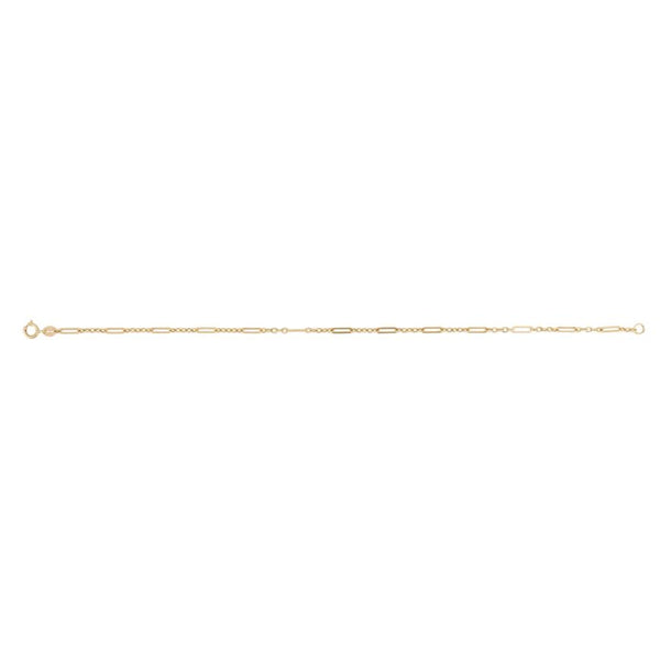 9ct Yellow Gold Mixed Length Link Bracelet