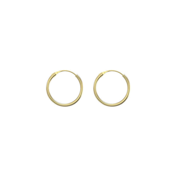 Hinged Hoop Earrings - 9ct Yellow Gold