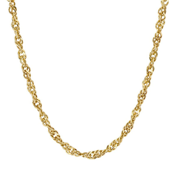 9ct Yellow Gold Singapore Chain Necklace