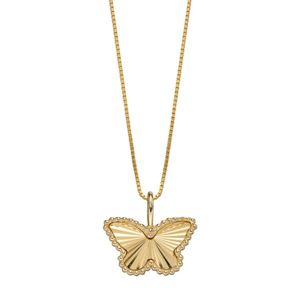 9ct Yellow Gold Butterfly Pendant
