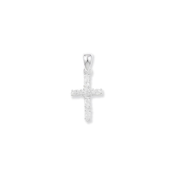 Sterling Silver & CZ Cross necklace