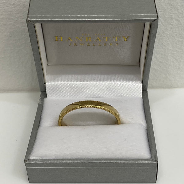 9ct Yellow Gold Court Shaped Wedding Ring