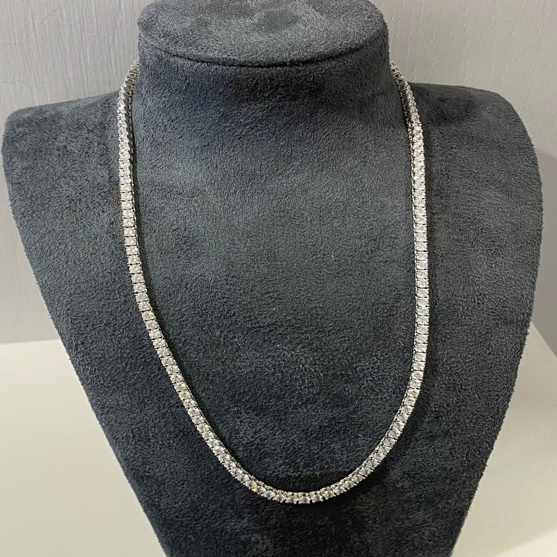 Cubic Zirconia Necklace - Sterling Silver