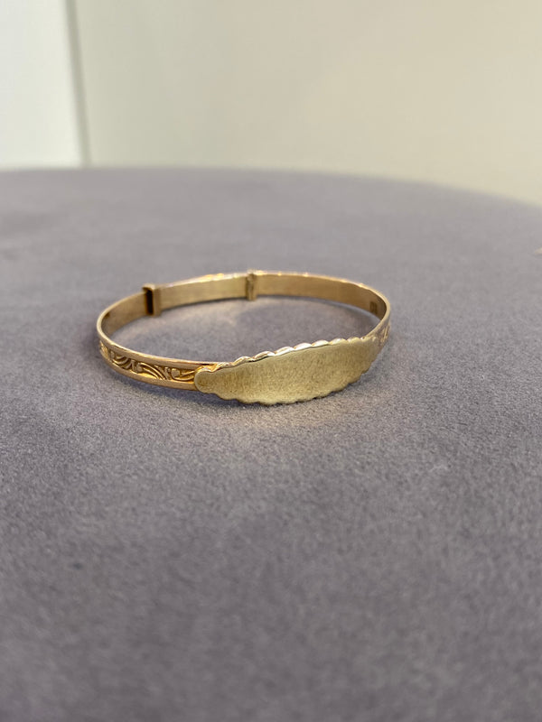 ID Bangle - Rolled Gold