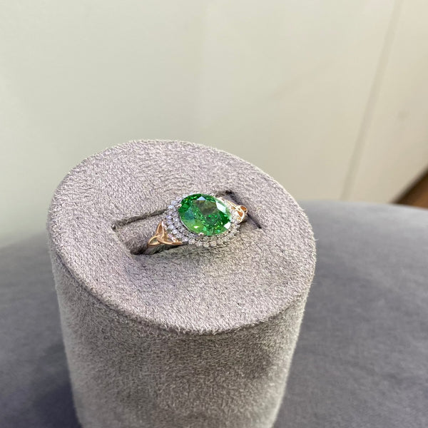 Halo Style Ring - Silver