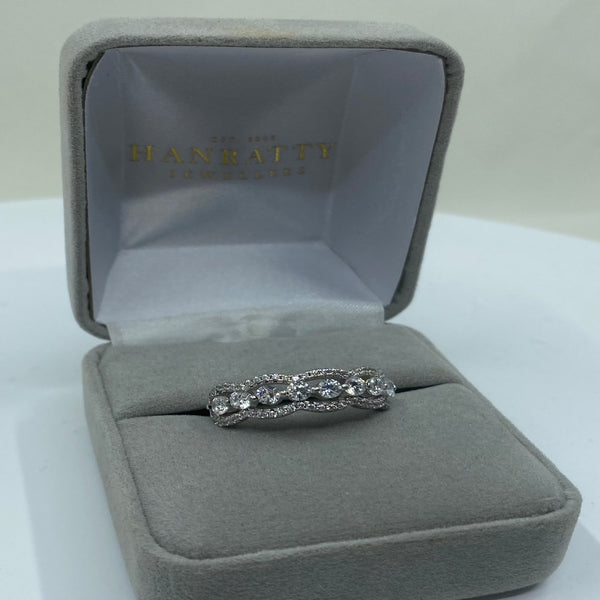 Fancy CZ Ring - Sterling Silver