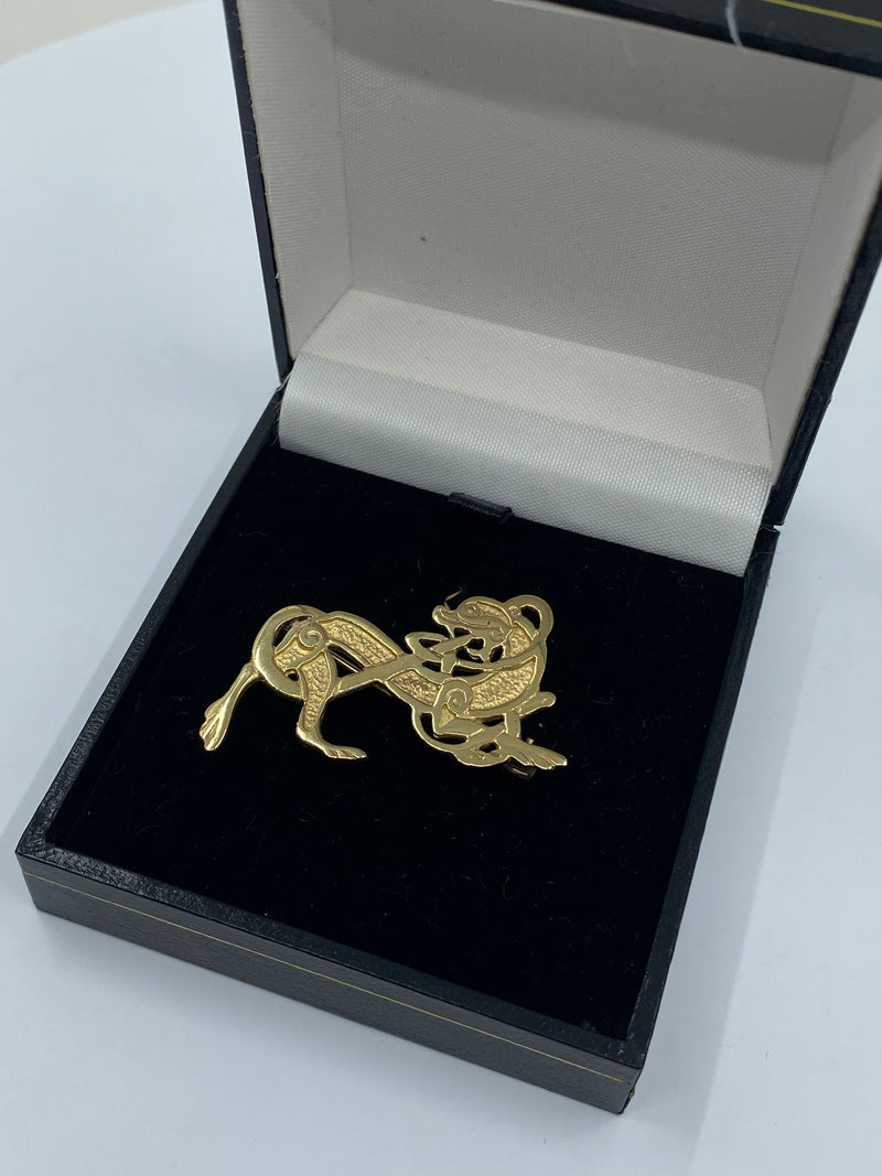 Worse Lion Viking Brooch - Gold