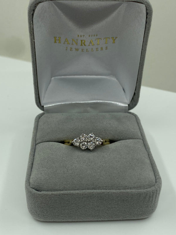 6 Stone Diamond Cluster Ring - 18ct Gold
