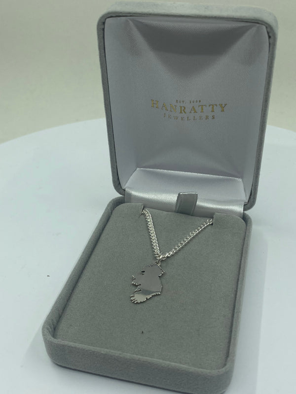 Map Of Ireland Pendant - Sterling Silver- Irish irishgifts Éire proclamation 1916