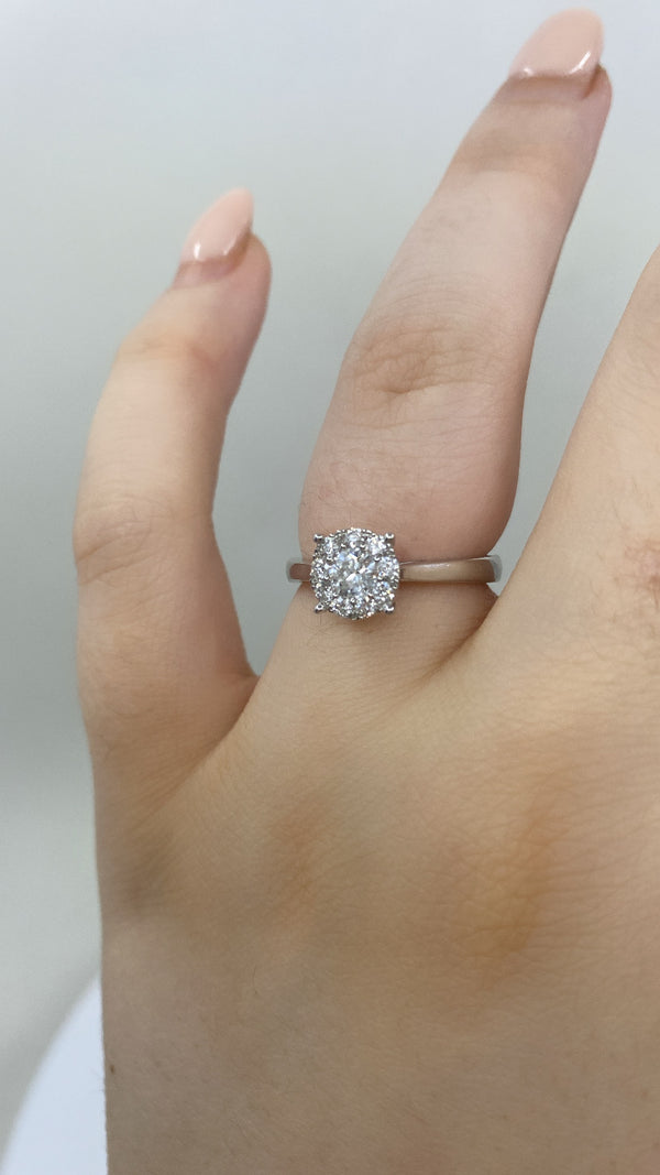 Diamond Cluster Ring - 18ct Gold